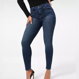 GOOD AMERICAN Good Legs Skinny Cropped Jeans - Size 2, Medium Denim Blue